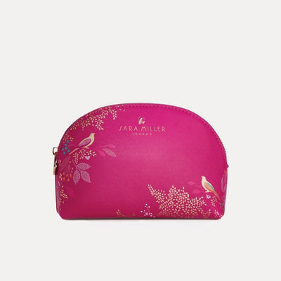 Sara Miller London Pink Birds Small Cosmetic Bag
