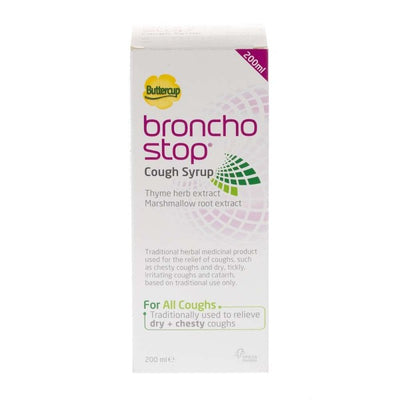 Bronchostop Cough Syrup 200ml front packaging