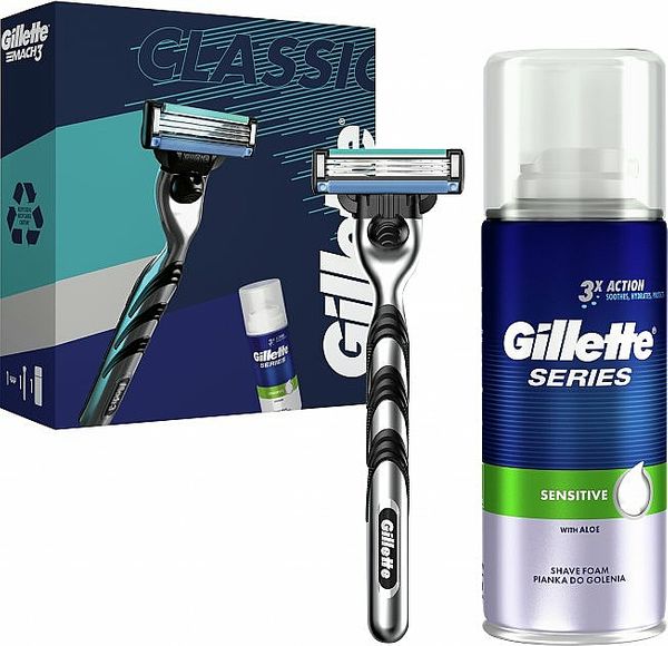 Gillette Mach 3 Razor And Shave Gel Set