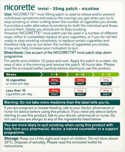 Nicorette Nicotine Invisipatch 15mg 7 Patches