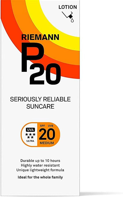 Riemann P20 Sunscreen SPF 20 Lotion 100ml packaging