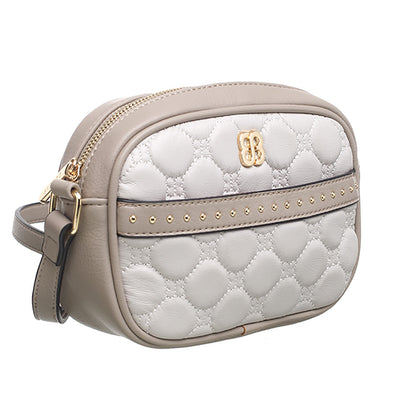 Bessie London Grey Logo Quilted Camera Bag (BW5605)