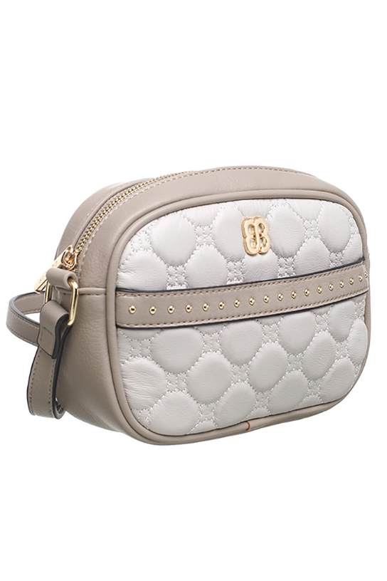 Bessie London Logo Quilted Camera Bag - Grey (BW5605)
