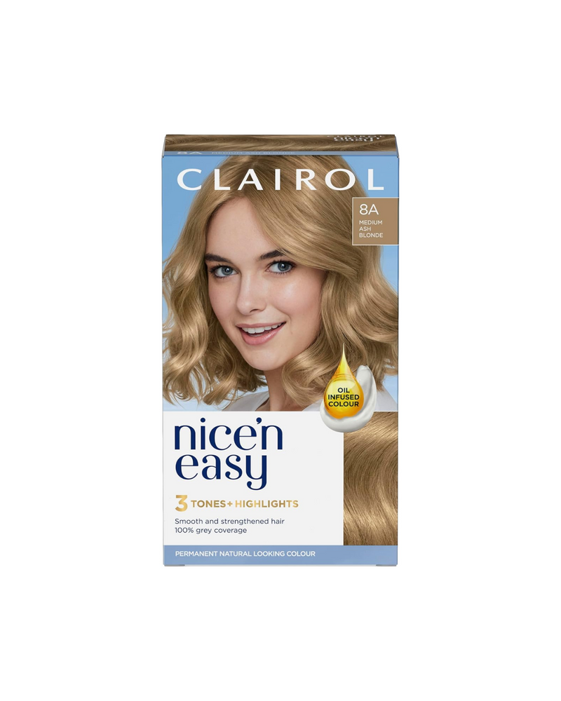 Clairol Nice’n Easy 106/8a Medium Ash Brown Hair Dye