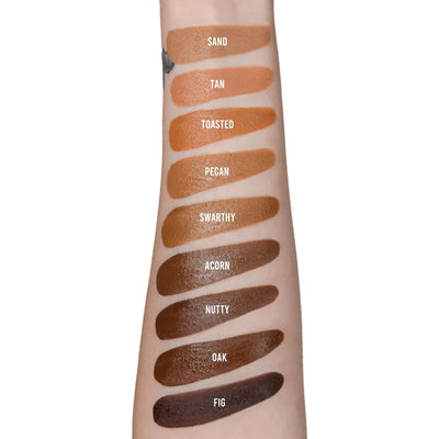 Swatch comparison of BPerfect Cronzer