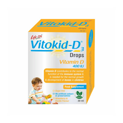 Life On Vitokid D3 Vitamin D 400IU Drops - 30ml