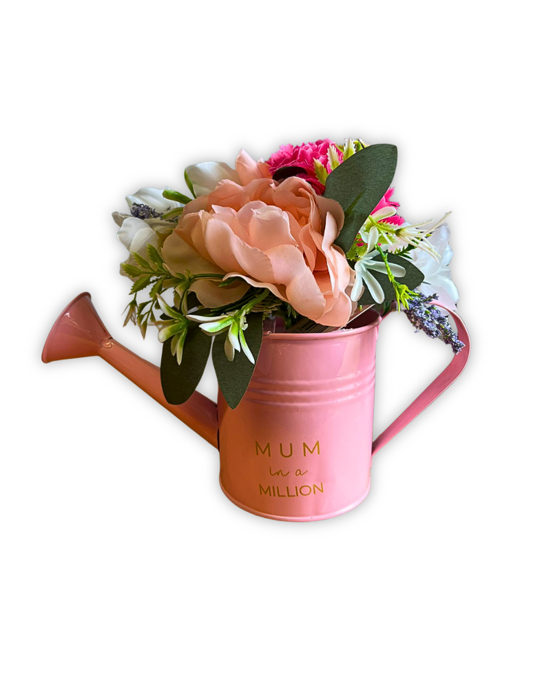 Mum in a Million Watering Can - Artificial Floral