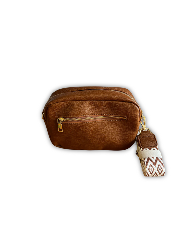 Park Lane Brown Leather Crossbody Bag.