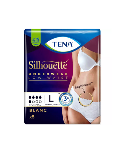 TENA Silhouette Incontinence Pants Normal Low Waist White- Large x5