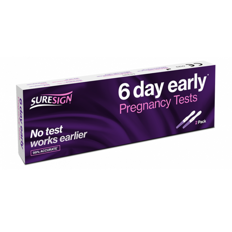Suresign 6 Day Early Pregnancy Tests - 2 Pack