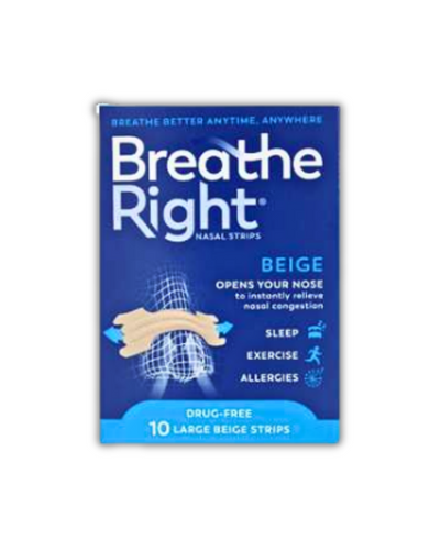 Breathe Right nasal strips packaging on a white background