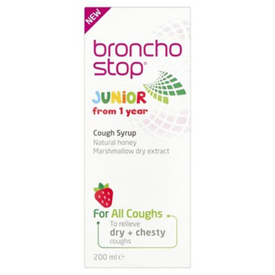 Bronchostop Cough Syrup Junior 200ml packaging