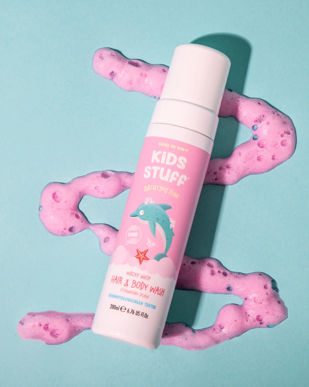 Kids Stuff Strawberry Splash Wacky Whip Pink Hair & Body Wash 200ml ...