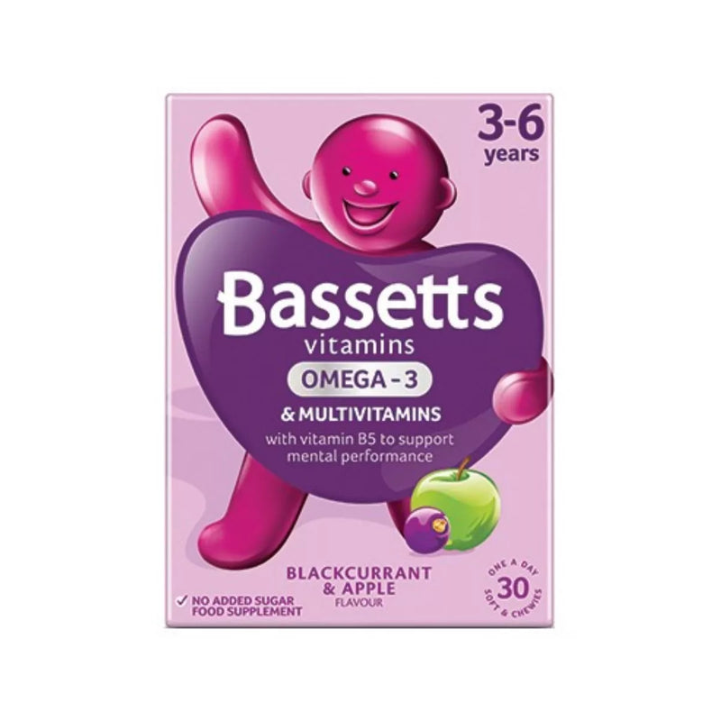 Bassetts 3-6 Omega-3 & Multivitamins - Blackcurrant & Apple