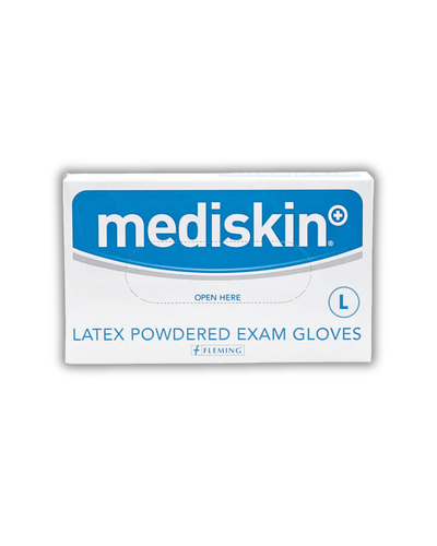 Mediskin Latex Powdered Exam Gloves (Various Sizes)