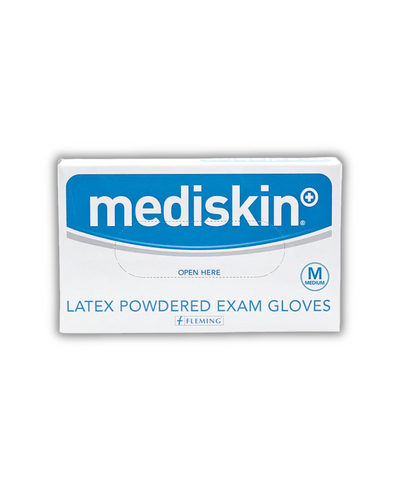 Mediskin Latex Powdered Exam Gloves (Various Sizes)