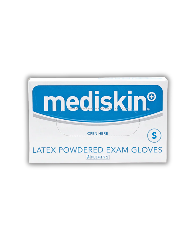 Mediskin Latex Powdered Exam Gloves (Various Sizes)