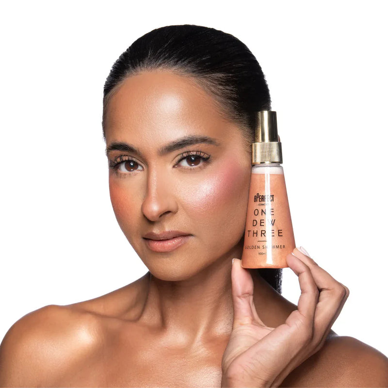 BPerfect One Dew Three - Golden Shimmer Setting Spray Model