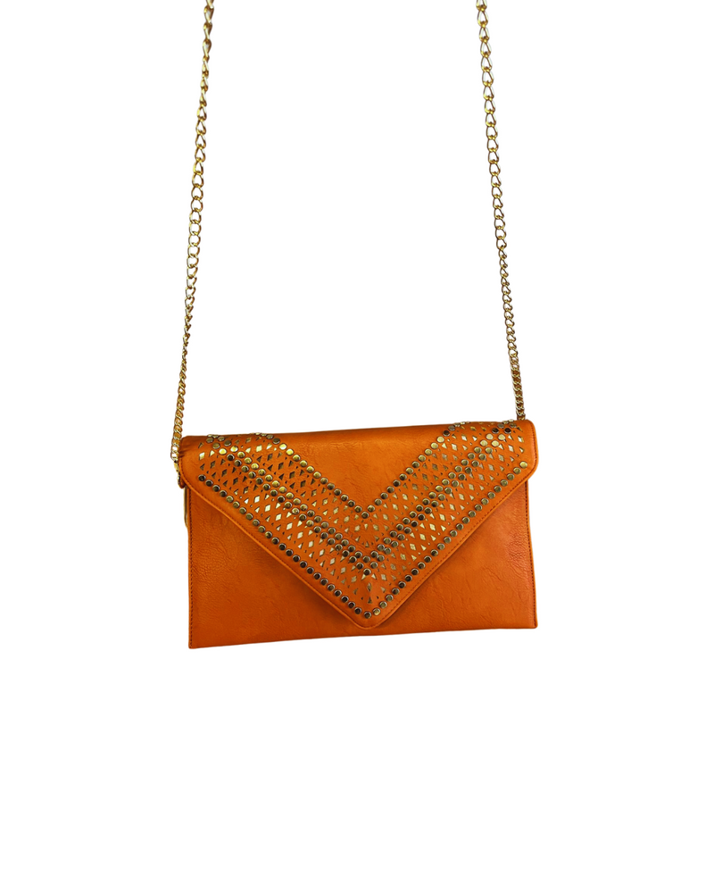 Rust Orange Clutch Bag