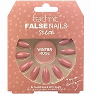 Technic Stiletto false nails in winter rose