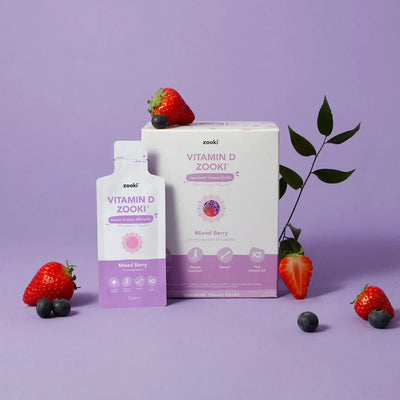 Zooki Vitamin D - Mixed Berry (30 Sachets) storage