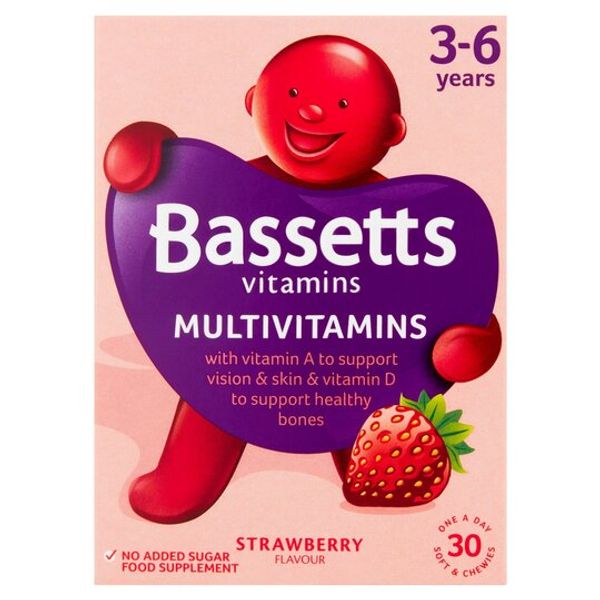 Bassetts Vits 3-6yrs Strawberry