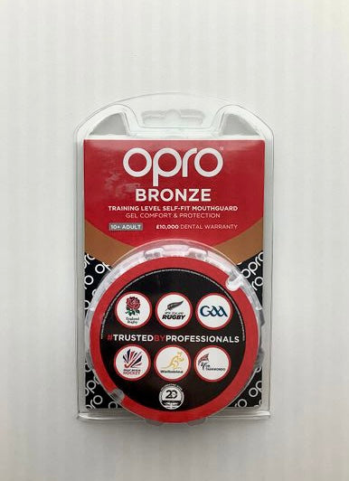 Opro Self Fit Adult Mouthguard Bronze Red
