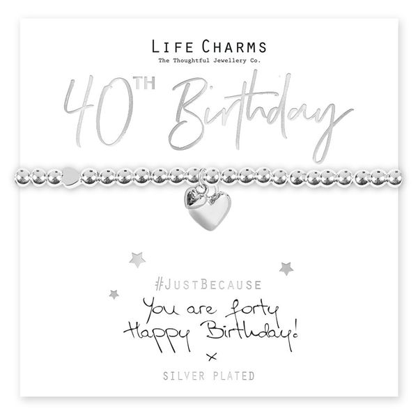 Life Charms 40th Birthday Bracelet