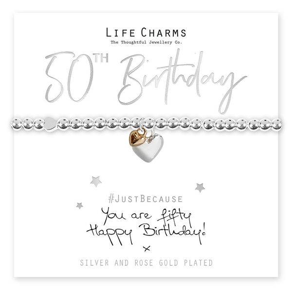 Life Charms 50th Birthday Bracelet