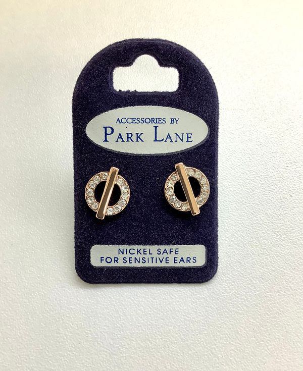 Park Lane Rose Gold Circle Stud Earrings