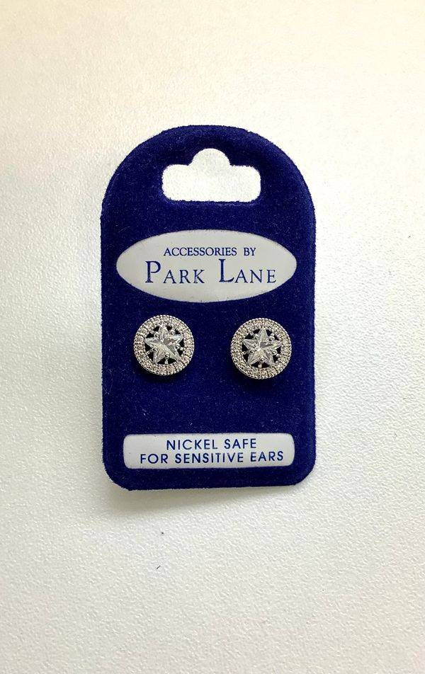 Park Lane Diamonte And Silver Stud Earrings