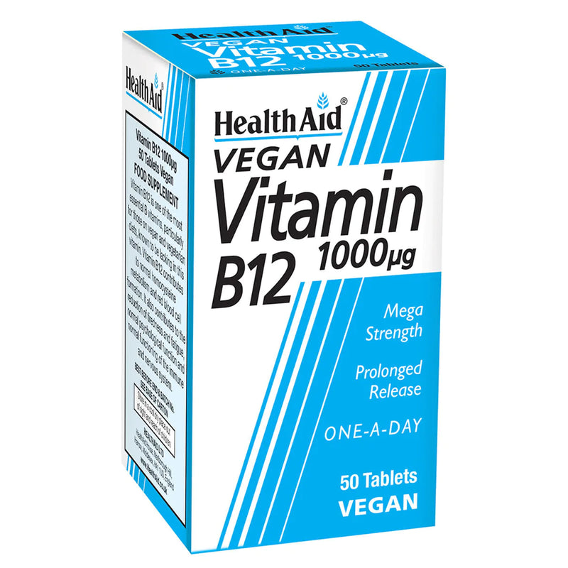 Health Aid Vitamin B12 1000mcg Vegan Tablets 