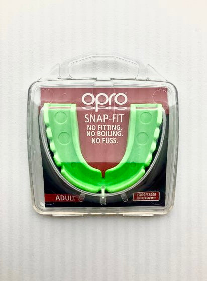 Opro Snap Fit Adult Mouthguard Green