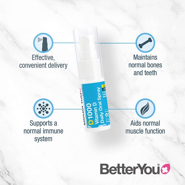 Better You Dlux 1000iu Vitamin D Spray 15ml benefits