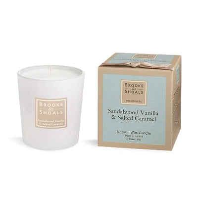 Brooke and Shoals Candle Sandalwood Vanilla & Salted Caramel (190g) features