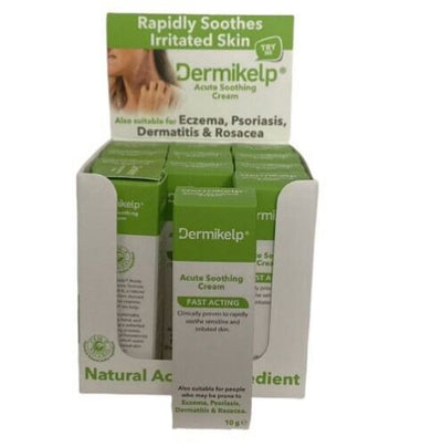 Dermikelp Acute Soothing Cream (10g) Image of front of packaging.