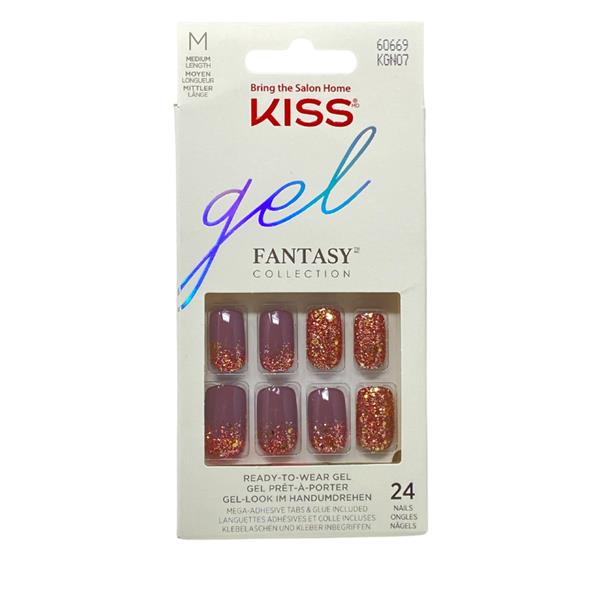 Kiss Gel Fantasy Medium Length 24 Nails