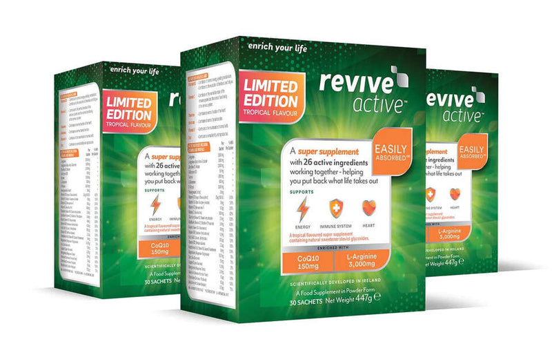 Revive Active (Tropical)Image of front of packaging: vitamins and supplements