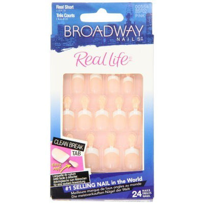Real Short Broadway Nails Pink