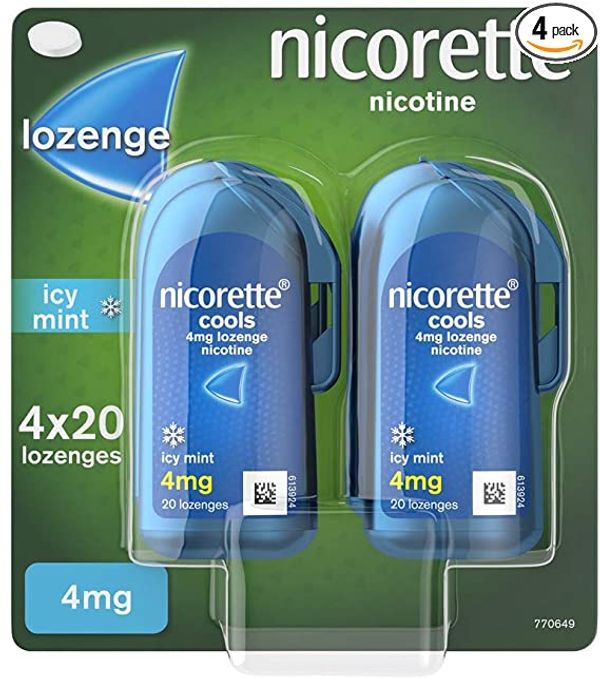 Nicorette Cools Lozenges 4mg Icy Mint 80 Pcs