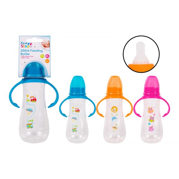 First Steps Feeding Bottle 250ml (Pink Only)