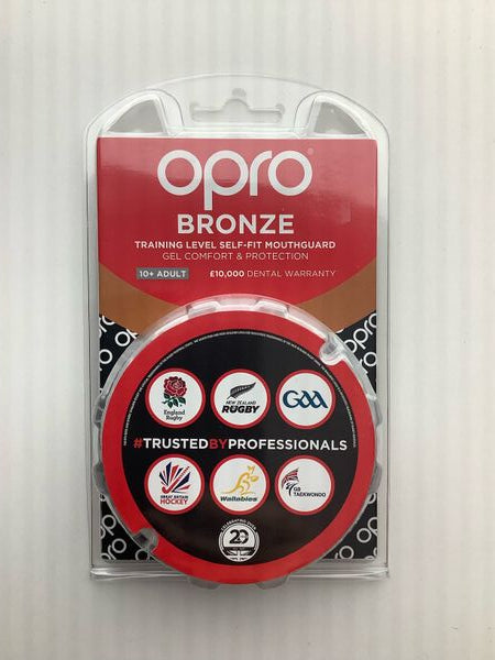Opro Self Fit Adult Mouthguard Bronze Black