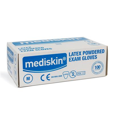 Mediskin Latex Powder Free Exam Gloves Medium