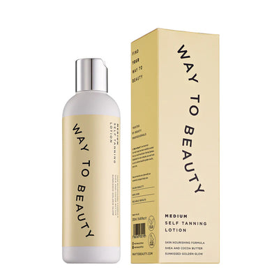 Way to Beauty Self Tanning Lotion (Medium) bottle and packaging