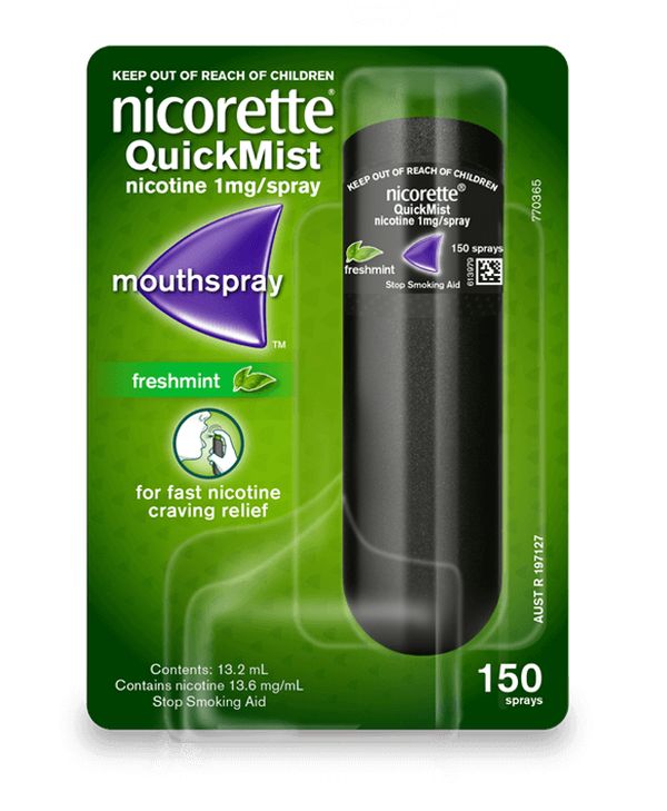 Nicorette QuickMist 1mg Mouth Spray Fresh Mint