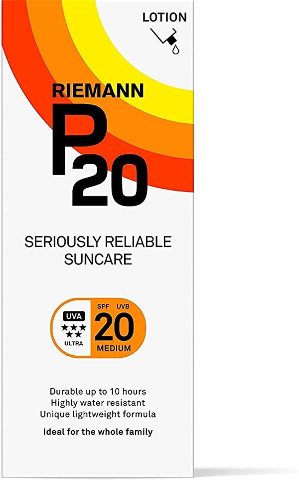 Riemann P20 Sunscreen SPF 20 Lotion 100ml packaging