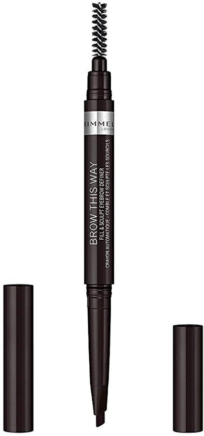 Rimmel Brow This Way Fill and Sculpt Eyebrow Definer (Soft Black)