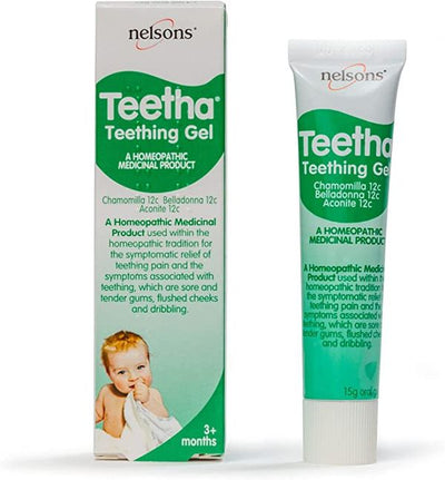 Nelsons Teetha Teething Gel 15g packaging